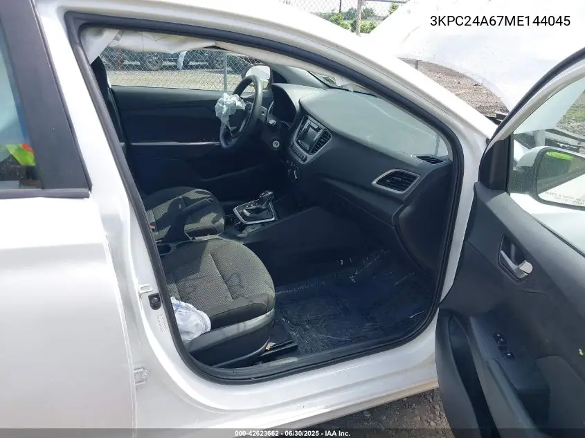 2021 Hyundai Accent Se VIN: 3KPC24A67ME144045 Lot: 42623662