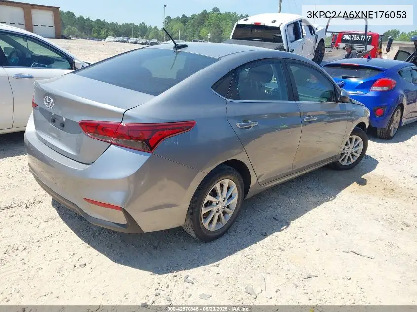 2022 Hyundai Accent Sel VIN: 3KPC24A6XNE176053 Lot: 42570845