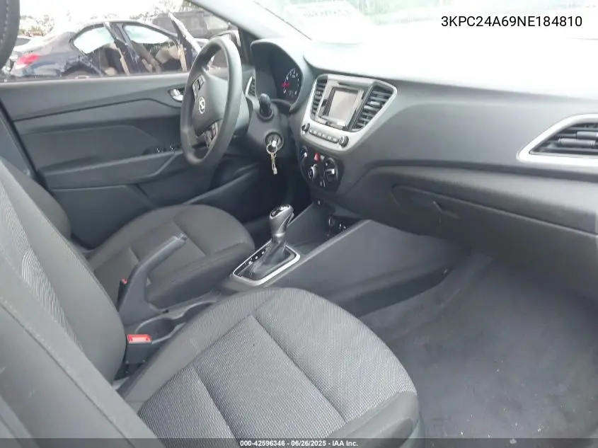 2022 Hyundai Accent Se VIN: 3KPC24A69NE184810 Lot: 42596346