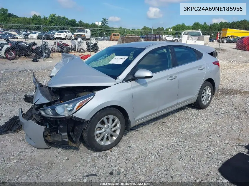 2022 Hyundai Accent Sel VIN: 3KPC24A69NE185956 Lot: 42625802