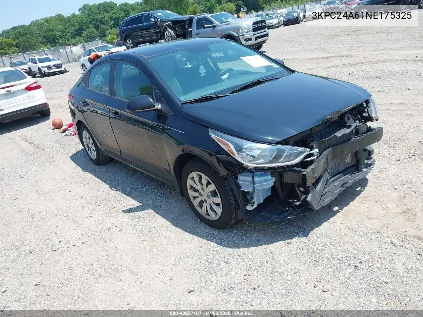 2022 Hyundai Accent Se VIN: 3KPC24A61NE175325 Lot: 42637107