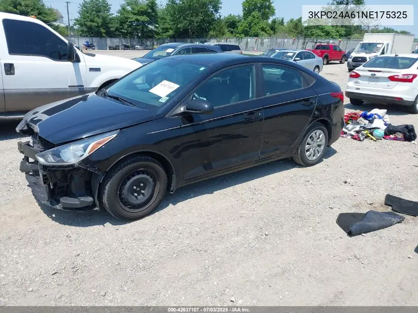2022 Hyundai Accent Se VIN: 3KPC24A61NE175325 Lot: 42637107