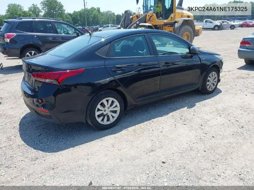 2022 Hyundai Accent Se VIN: 3KPC24A61NE175325 Lot: 42637107