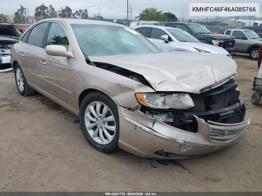 2006 Hyundai Azera Limited/Se VIN: KMHFC46F46A085766 Lot: 42421778