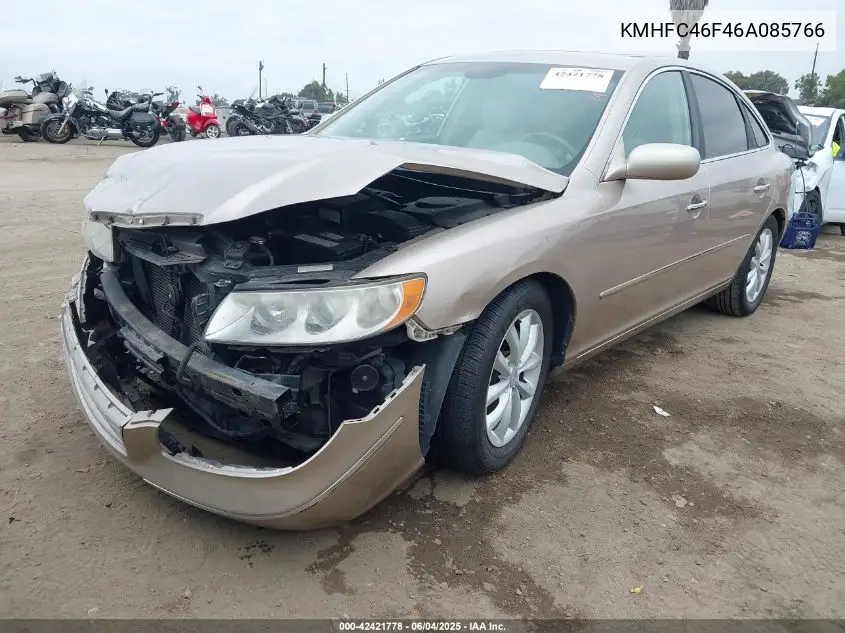 2006 Hyundai Azera Limited/Se VIN: KMHFC46F46A085766 Lot: 42421778