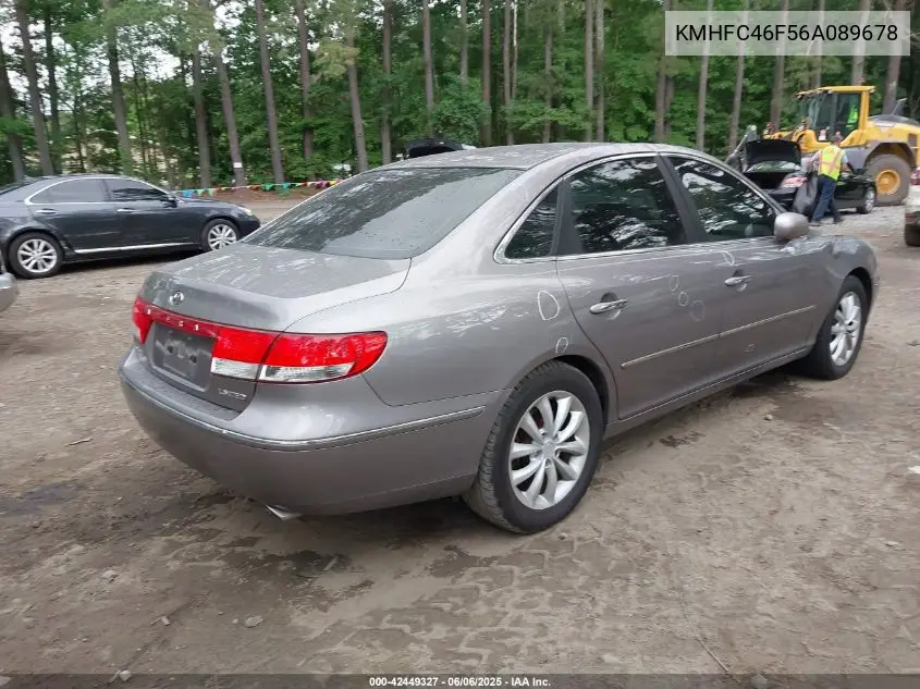 2006 Hyundai Azera Limited/Se VIN: KMHFC46F56A089678 Lot: 42449327