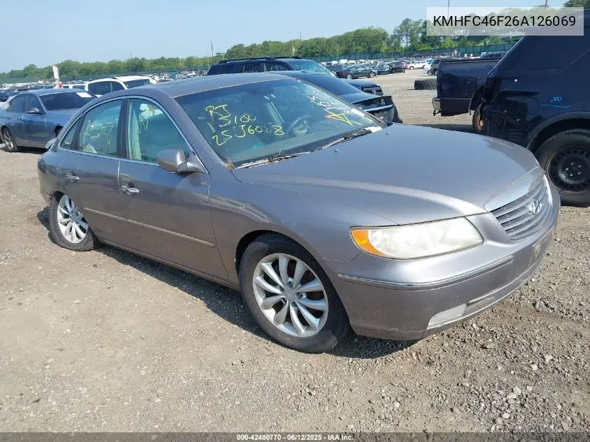 2006 Hyundai Azera Limited/Se VIN: KMHFC46F26A126069 Lot: 42480770