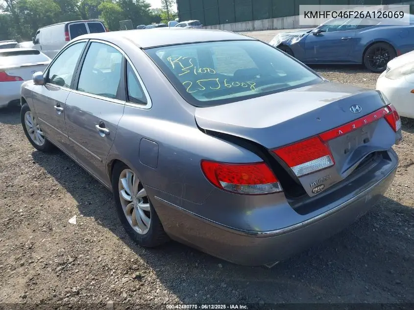 2006 Hyundai Azera Limited/Se VIN: KMHFC46F26A126069 Lot: 42480770
