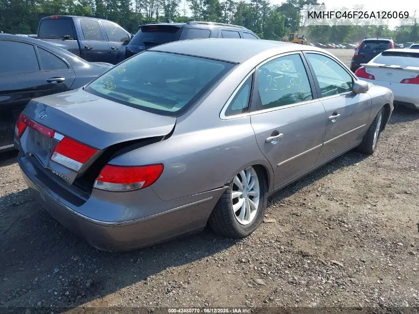 2006 Hyundai Azera Limited/Se VIN: KMHFC46F26A126069 Lot: 42480770
