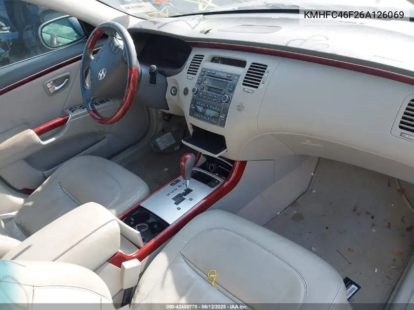 2006 Hyundai Azera Limited/Se VIN: KMHFC46F26A126069 Lot: 42480770