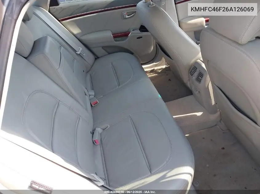 2006 Hyundai Azera Limited/Se VIN: KMHFC46F26A126069 Lot: 42480770