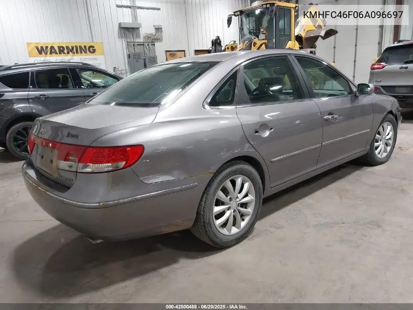 2006 Hyundai Azera Limited/Se VIN: KMHFC46F06A096697 Lot: 42500488