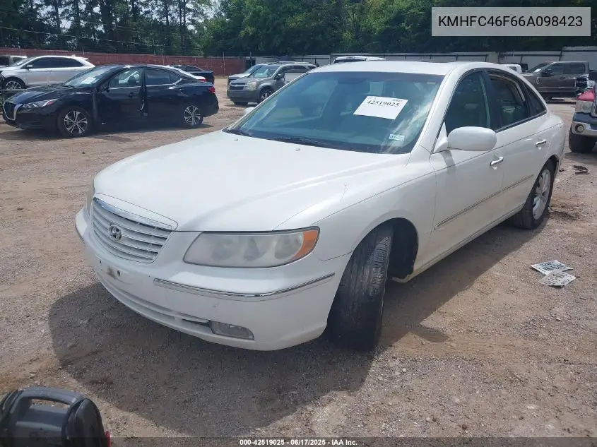 2006 Hyundai Azera Limited/Se VIN: KMHFC46F66A098423 Lot: 42519025