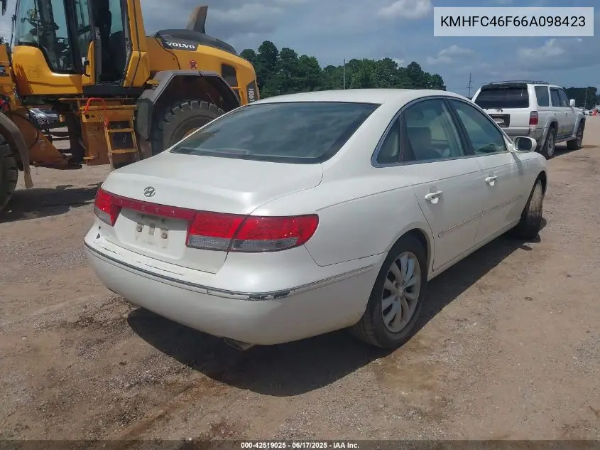 2006 Hyundai Azera Limited/Se VIN: KMHFC46F66A098423 Lot: 42519025