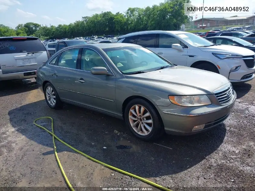2006 Hyundai Azera Limited/Se VIN: KMHFC46F36A048952 Lot: 42522719