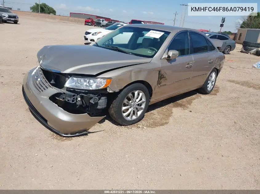 2006 Hyundai Azera Limited/Se VIN: KMHFC46F86A079419 Lot: 42531221