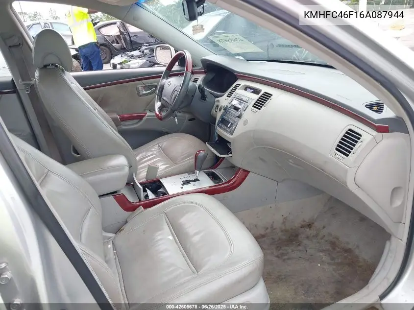 2006 Hyundai Azera Limited/Se VIN: KMHFC46F16A087944 Lot: 42605678