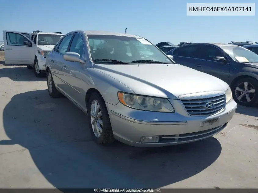2006 Hyundai Azera VIN: KMHFC46FX6A107141 Lot: 42614551