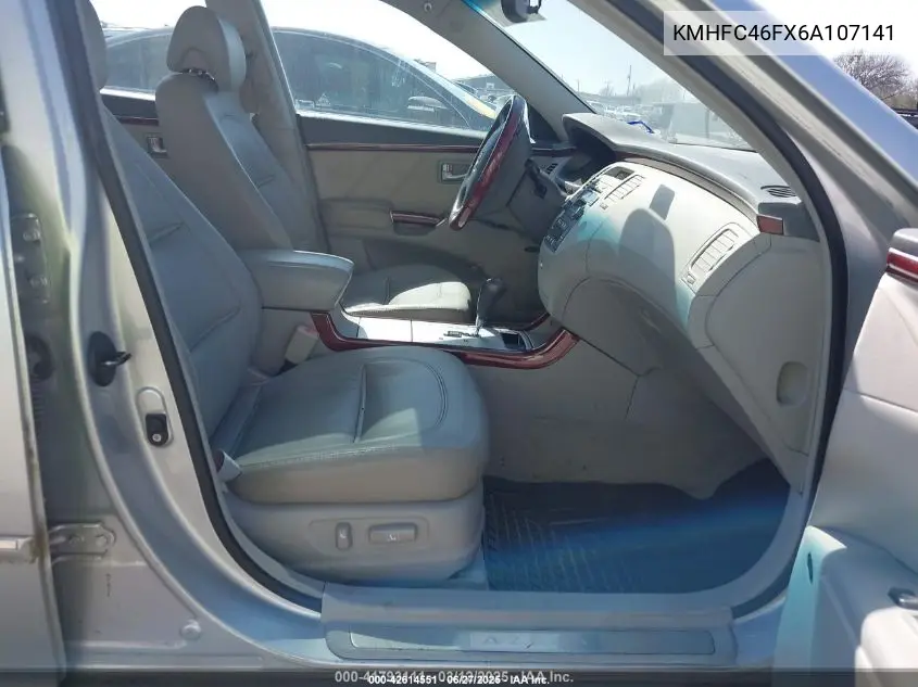 2006 Hyundai Azera VIN: KMHFC46FX6A107141 Lot: 42614551
