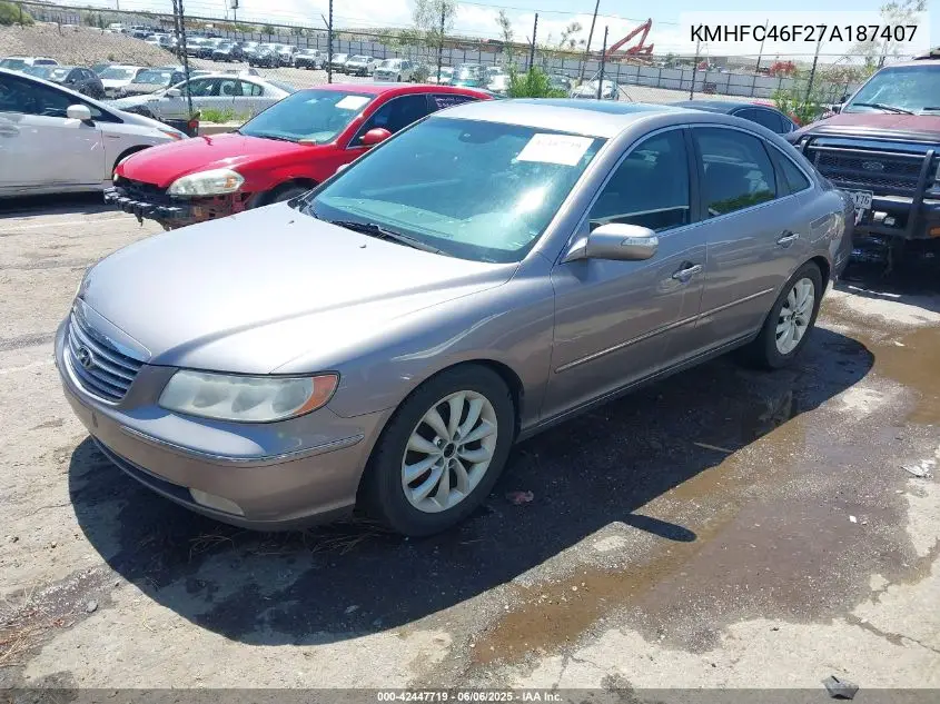 2007 Hyundai Azera Limited/Se VIN: KMHFC46F27A187407 Lot: 42447719