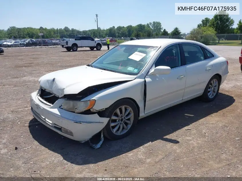 2007 Hyundai Azera Limited/Se VIN: KMHFC46F07A175935 Lot: 42553939