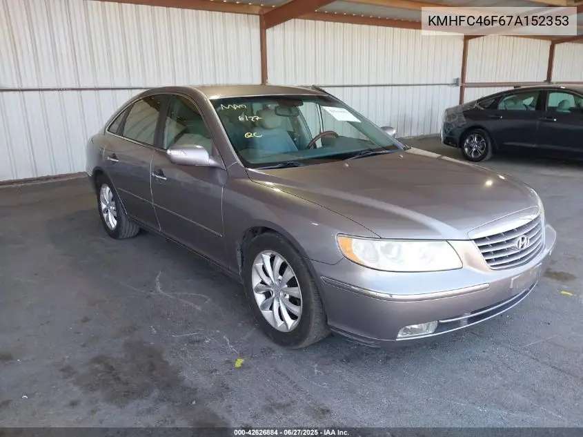 2007 Hyundai Azera Limited/Se VIN: KMHFC46F67A152353 Lot: 42626884
