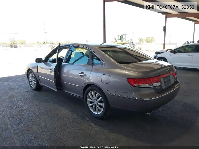 2007 Hyundai Azera Limited/Se VIN: KMHFC46F67A152353 Lot: 42626884