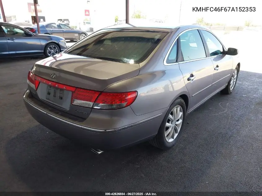 2007 Hyundai Azera Limited/Se VIN: KMHFC46F67A152353 Lot: 42626884