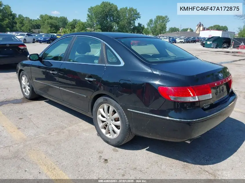 2007 Hyundai Azera Limited/Se VIN: KMHFC46F47A172875 Lot: 42632253