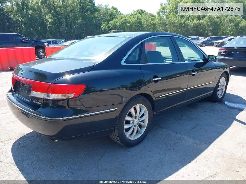 2007 Hyundai Azera Limited/Se VIN: KMHFC46F47A172875 Lot: 42632253