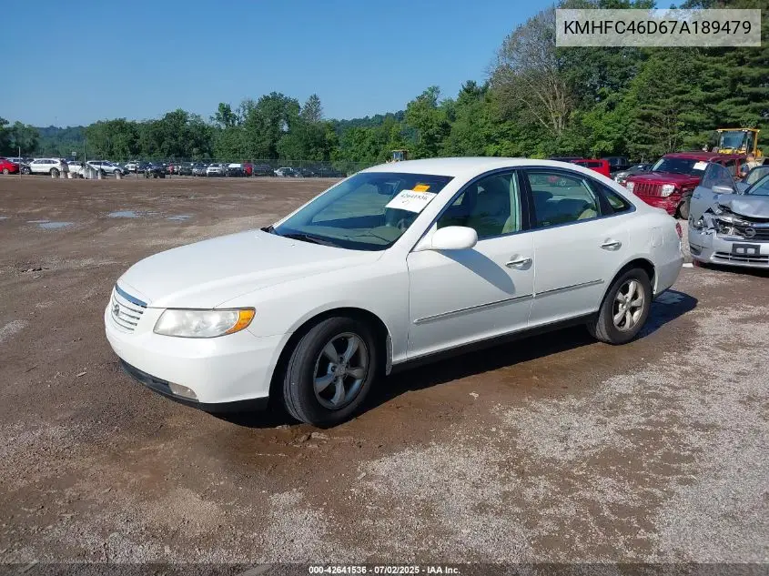 2007 Hyundai Azera Gls VIN: KMHFC46D67A189479 Lot: 42641536