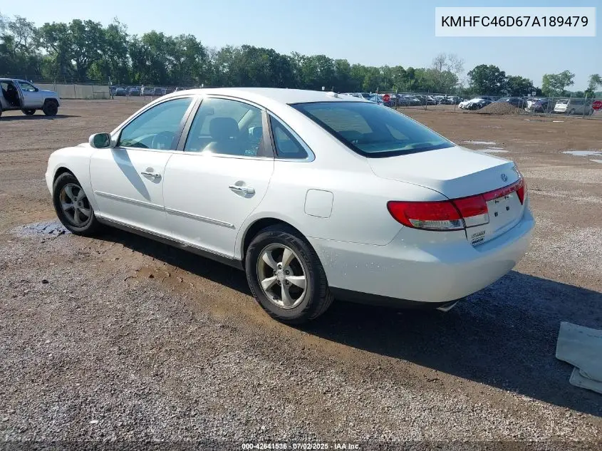 2007 Hyundai Azera Gls VIN: KMHFC46D67A189479 Lot: 42641536