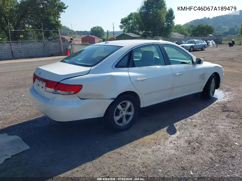2007 Hyundai Azera Gls VIN: KMHFC46D67A189479 Lot: 42641536