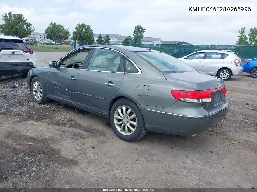 2008 Hyundai Azera Limited VIN: KMHFC46F28A266996 Lot: 42615189