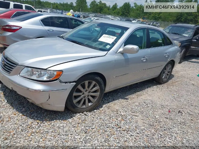 2009 Hyundai Azera Limited VIN: KMHFC46FX9A392914 Lot: 42359279