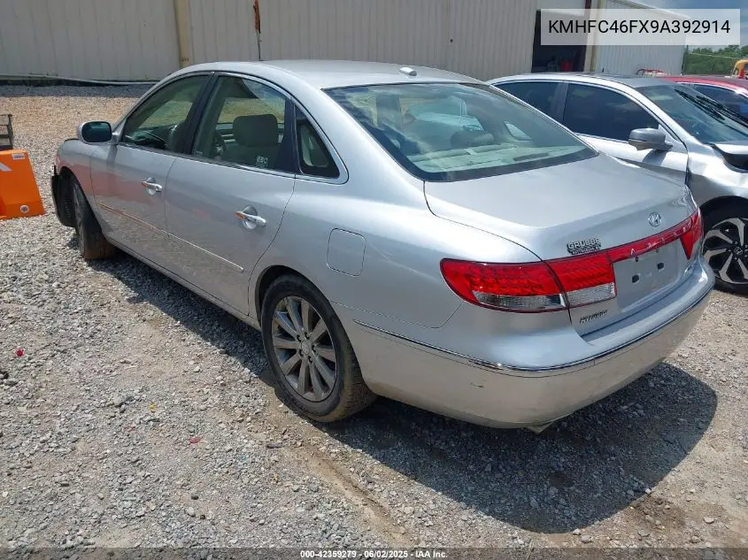 2009 Hyundai Azera Limited VIN: KMHFC46FX9A392914 Lot: 42359279