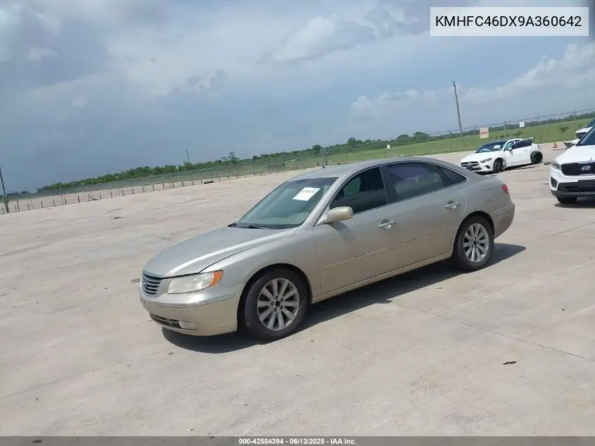 2009 Hyundai Azera Gls VIN: KMHFC46DX9A360642 Lot: 42504394