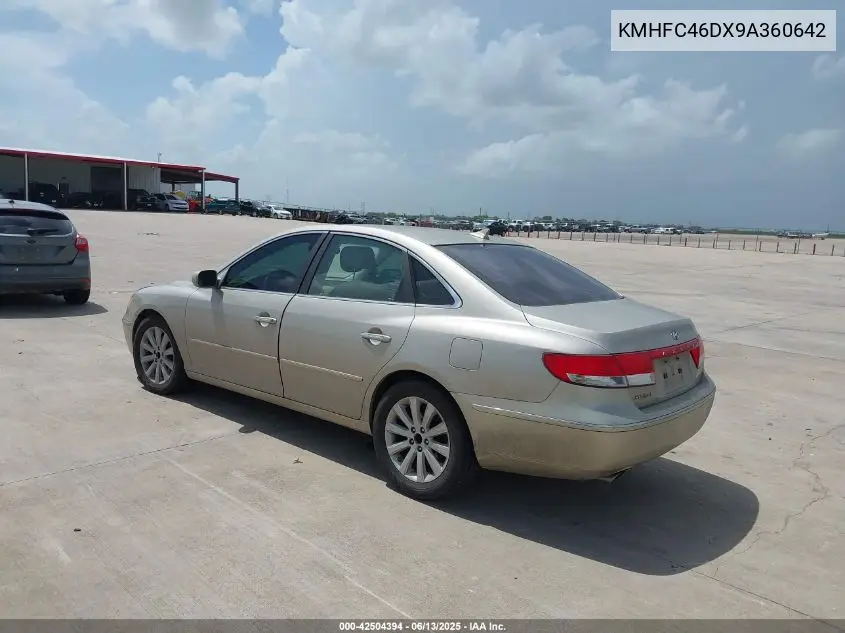 2009 Hyundai Azera Gls VIN: KMHFC46DX9A360642 Lot: 42504394