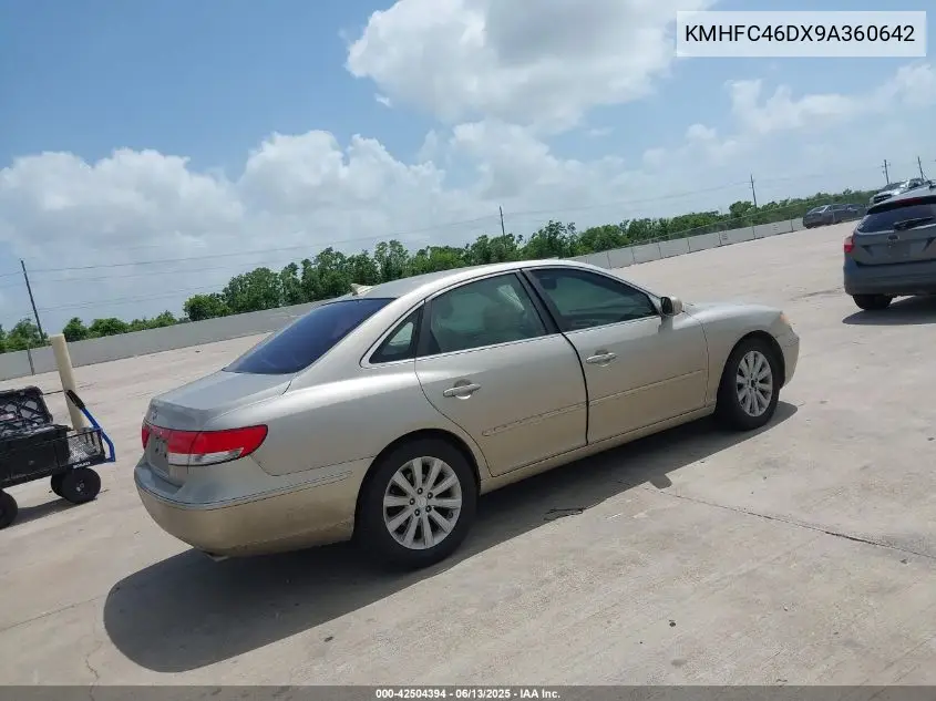 2009 Hyundai Azera Gls VIN: KMHFC46DX9A360642 Lot: 42504394