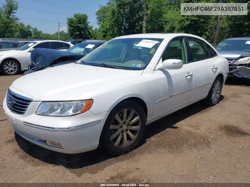 2009 Hyundai Azera Limited VIN: KMHFC46F29A357851 Lot: 42580955