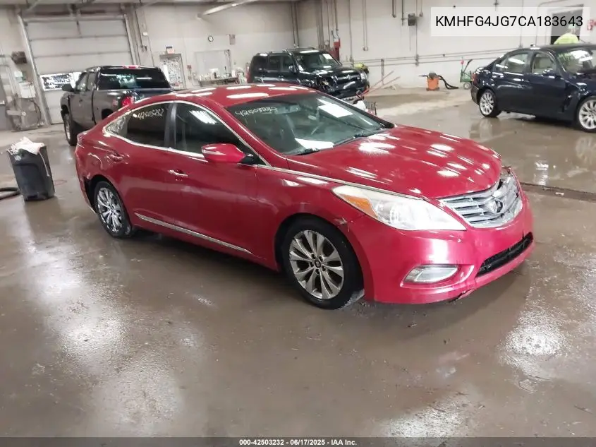 2012 Hyundai Azera VIN: KMHFG4JG7CA183643 Lot: 42503232