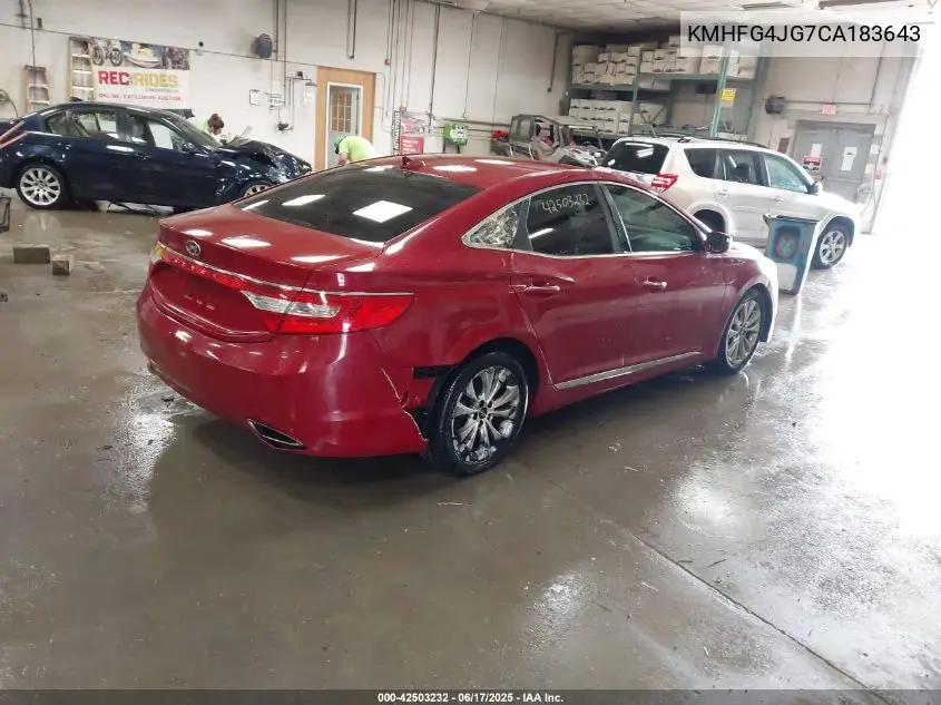 2012 Hyundai Azera VIN: KMHFG4JG7CA183643 Lot: 42503232