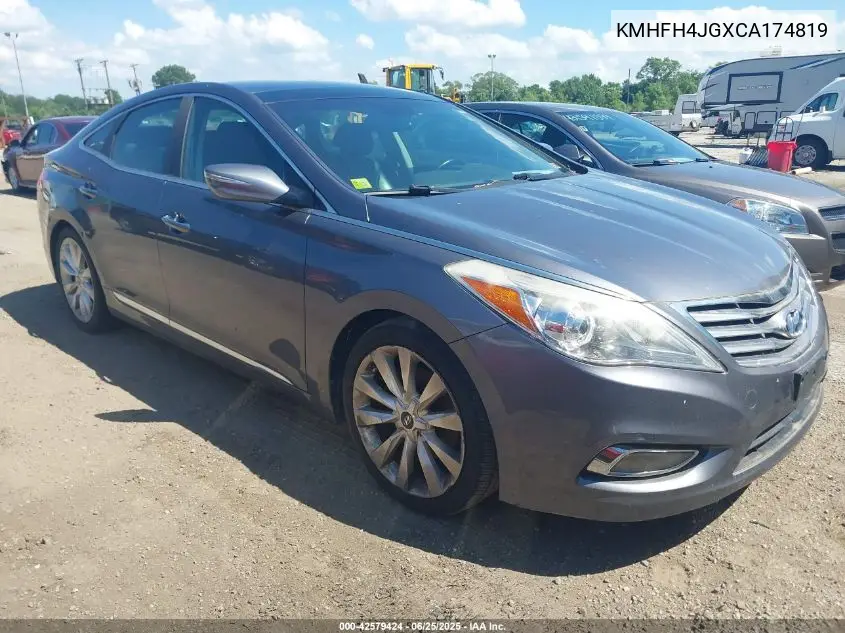 2012 Hyundai Azera VIN: KMHFH4JGXCA174819 Lot: 42579424