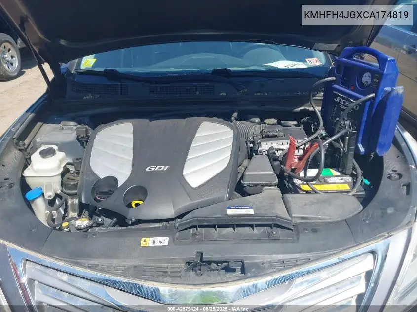 2012 Hyundai Azera VIN: KMHFH4JGXCA174819 Lot: 42579424