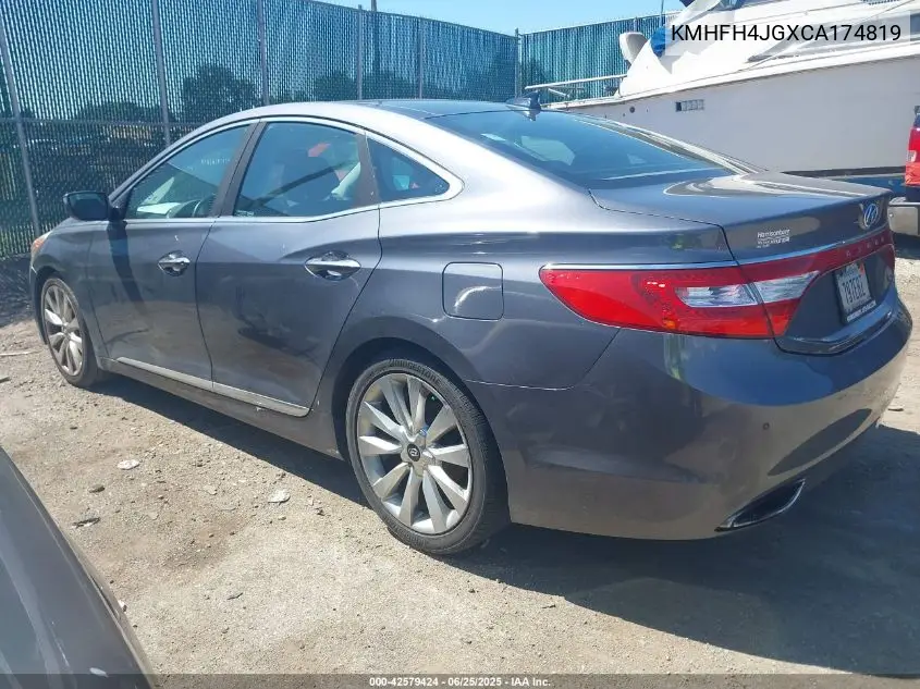 2012 Hyundai Azera VIN: KMHFH4JGXCA174819 Lot: 42579424