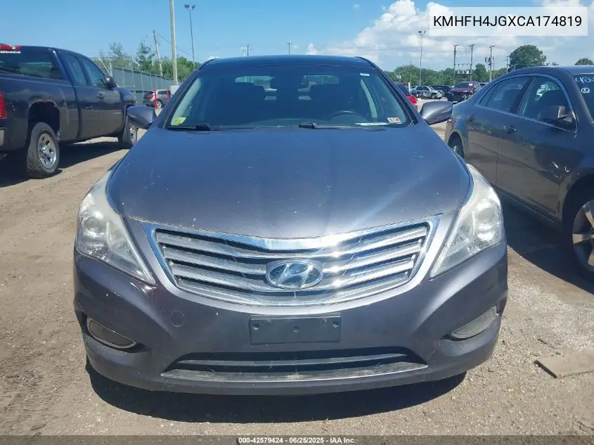 2012 Hyundai Azera VIN: KMHFH4JGXCA174819 Lot: 42579424