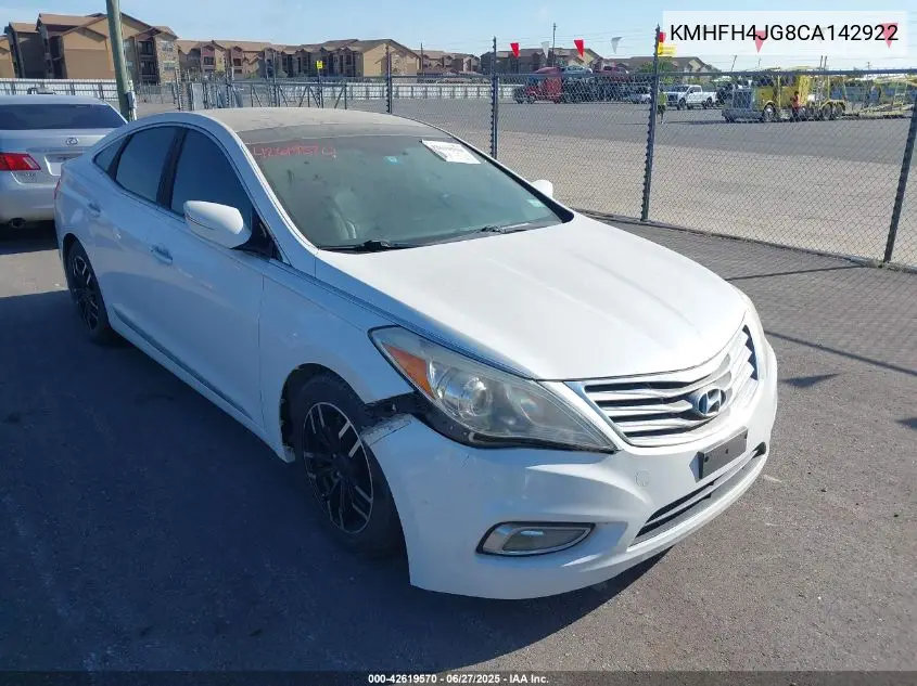 2012 Hyundai Azera Gls/Limited VIN: KMHFH4JG8CA142922 Lot: 42619570