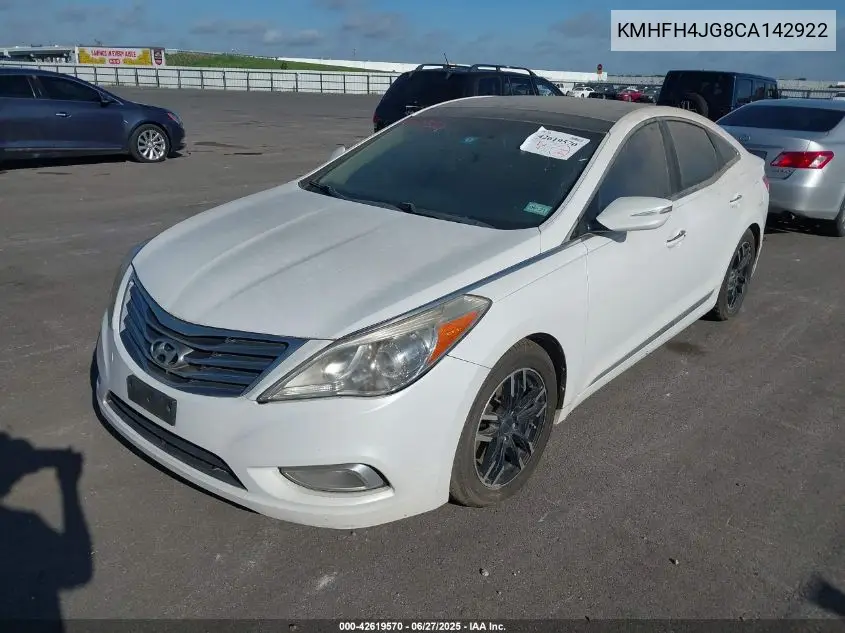 2012 Hyundai Azera Gls/Limited VIN: KMHFH4JG8CA142922 Lot: 42619570
