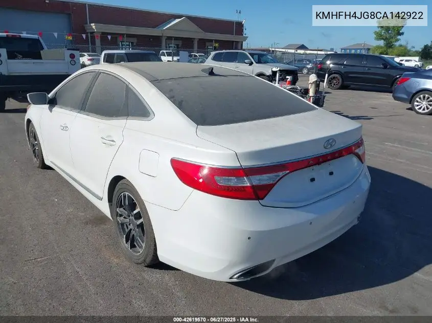 2012 Hyundai Azera Gls/Limited VIN: KMHFH4JG8CA142922 Lot: 42619570