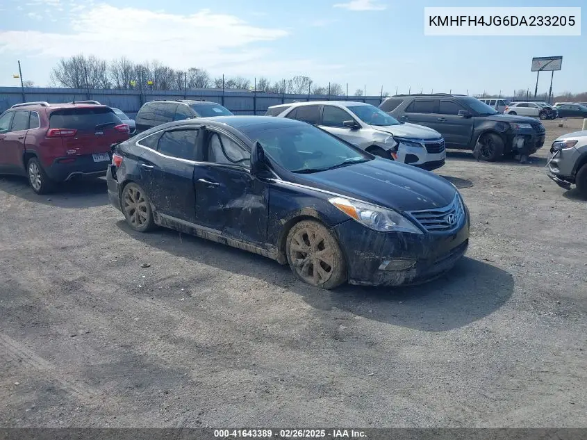 2013 Hyundai Azera VIN: KMHFH4JG6DA233205 Lot: 41643389